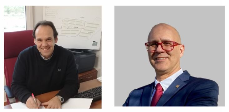 ""Jorge Solera, en representación de Bos Nostrum y Jomi Bernad, en representación de Alltech, constatan con su firma el acuerdo entre ambas  empresas