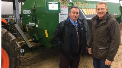 Adam Henson pictured with Denis Dreux, Senior InTouch Feeding Specialist